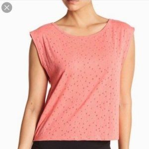 Z by Zella Women Coral Open Back Workout Tee